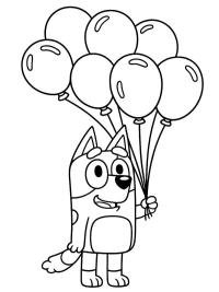 Bluey cu baloane