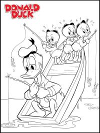 Donald Duck și Huey, Dewey și Louie pescuiesc