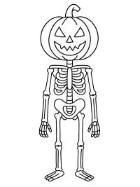 Dovleac-schelet de Halloween