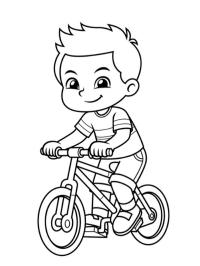 Băiat pe bicicletă