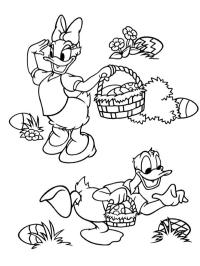 Daisy Duck şi Donald Duck caută ouă de Paşte