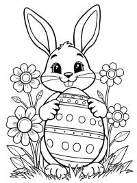 Iepurașul de Paște cu un ou de Paște