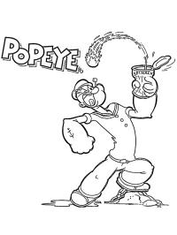 Popeye mănâncă spanac