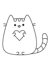 Pusheen cu inimă
