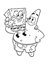 Spongebob pe umerii lui Patrick