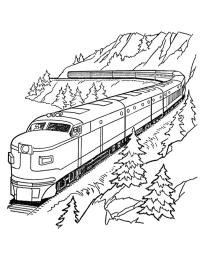 Tren în munți