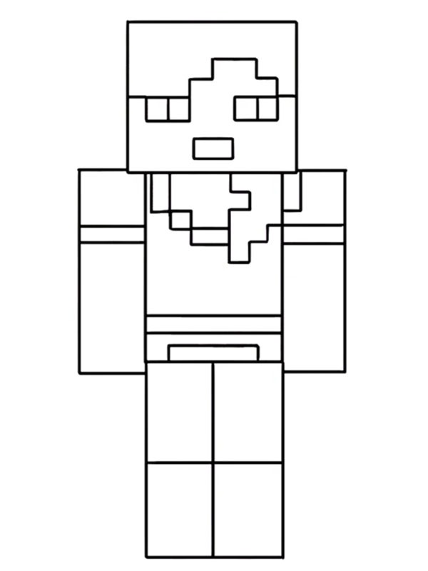 Alex (Minecraft) de colorat