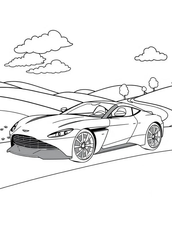 Aston Martin V12 Vantage de colorat