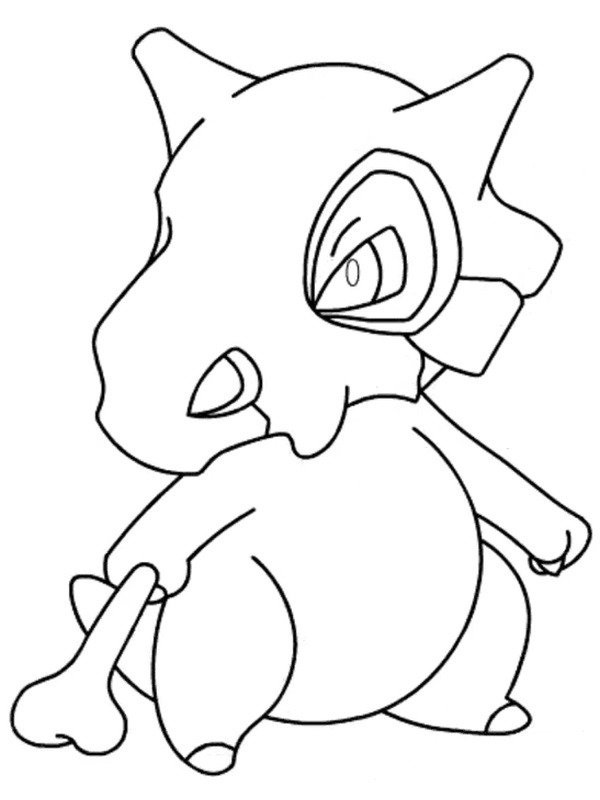 Cubone (Pokemon) de colorat