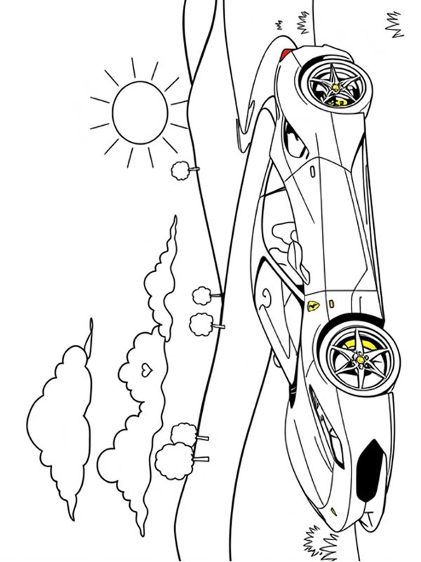 Ferrari 488 de colorat