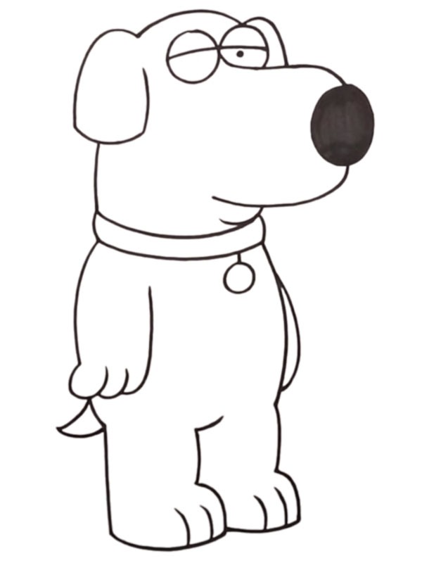 Câinele Brian Griffin (Family Guy) de colorat