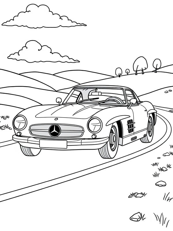 Mercedes-Benz 300 SLR de colorat