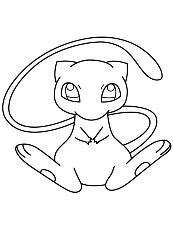 Mew (Pokemon) de colorat