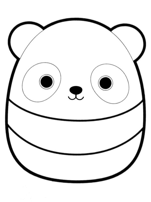 Panda Stanley din Squishmallows de colorat