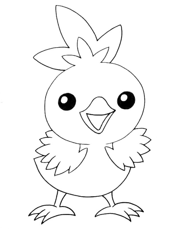 Torchic de colorat