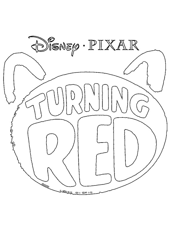 Logo Turning Red de colorat